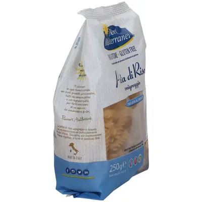 PIACERI MEDITERRANEI PASTA RISO FUSILLI 250 G PIACERI MEDITERRANEI PASTA RISO FUSILLI 250 G
