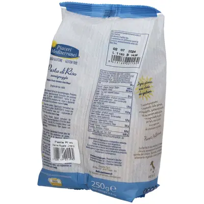 PIACERI MEDITERRANEI PASTA RISO PENNE RIGATE 250 G PIACERI MEDITERRANEI PASTA RISO PENNE RIGATE 250 G