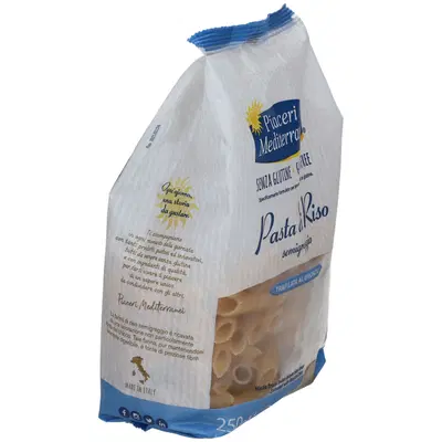 PIACERI MEDITERRANEI PASTA RISO PENNE RIGATE 250 G PIACERI MEDITERRANEI PASTA RISO PENNE RIGATE 250 G