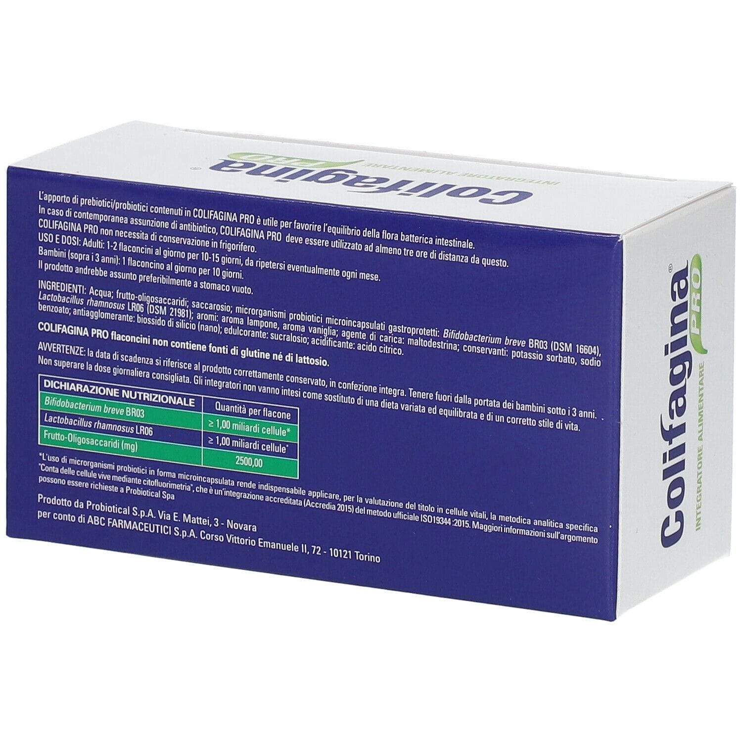 COLIFAGINA PRO 10 FLACONCINI TAPPO SERBATOIO