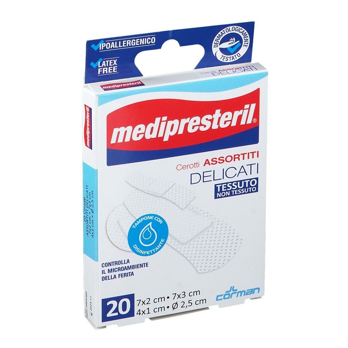 Cerotti delicati Medipresteril TNT ipoallergenici, 20 pezzi