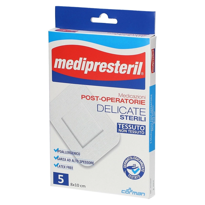 Medicazione Medipresteril Post Operatoria Delicata Sterile 8 X10 4 Pezzi