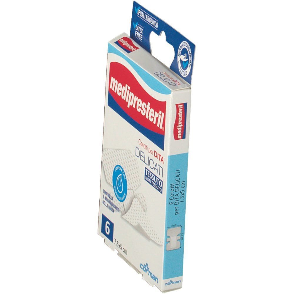 CEROTTO PER DITA MEDIPRESTERIL DELICATO TNT 7,5X5CM 6 PEZZI