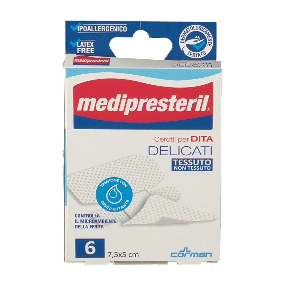 CEROTTO PER DITA MEDIPRESTERIL DELICATO TNT 7,5X5CM 6 PEZZI