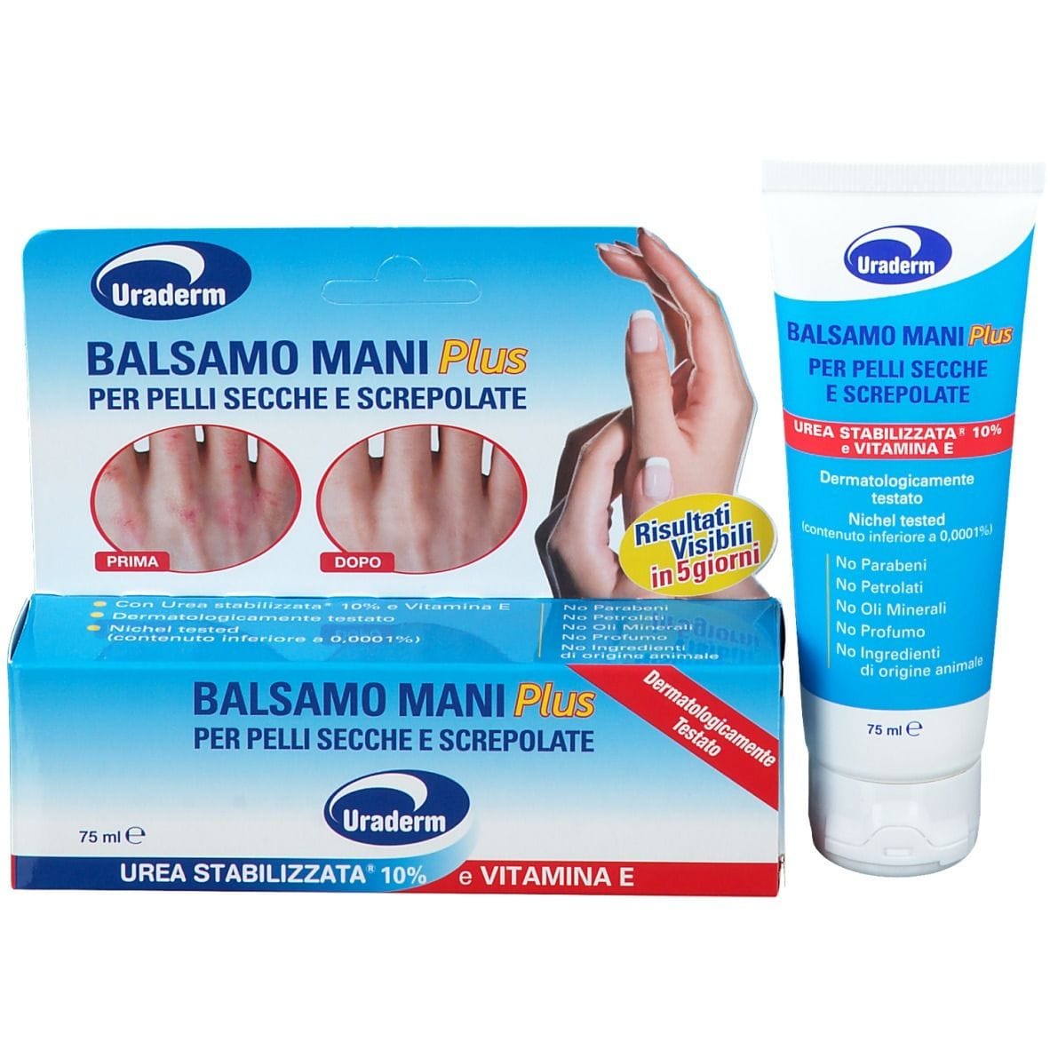 Crema Mani Uraderm Balsamo PLUS con estratti vegetali 75ml