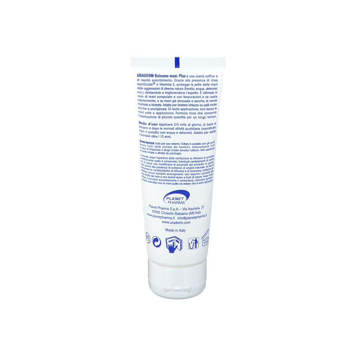 Crema Mani Uraderm Balsamo PLUS con estratti vegetali 75ml