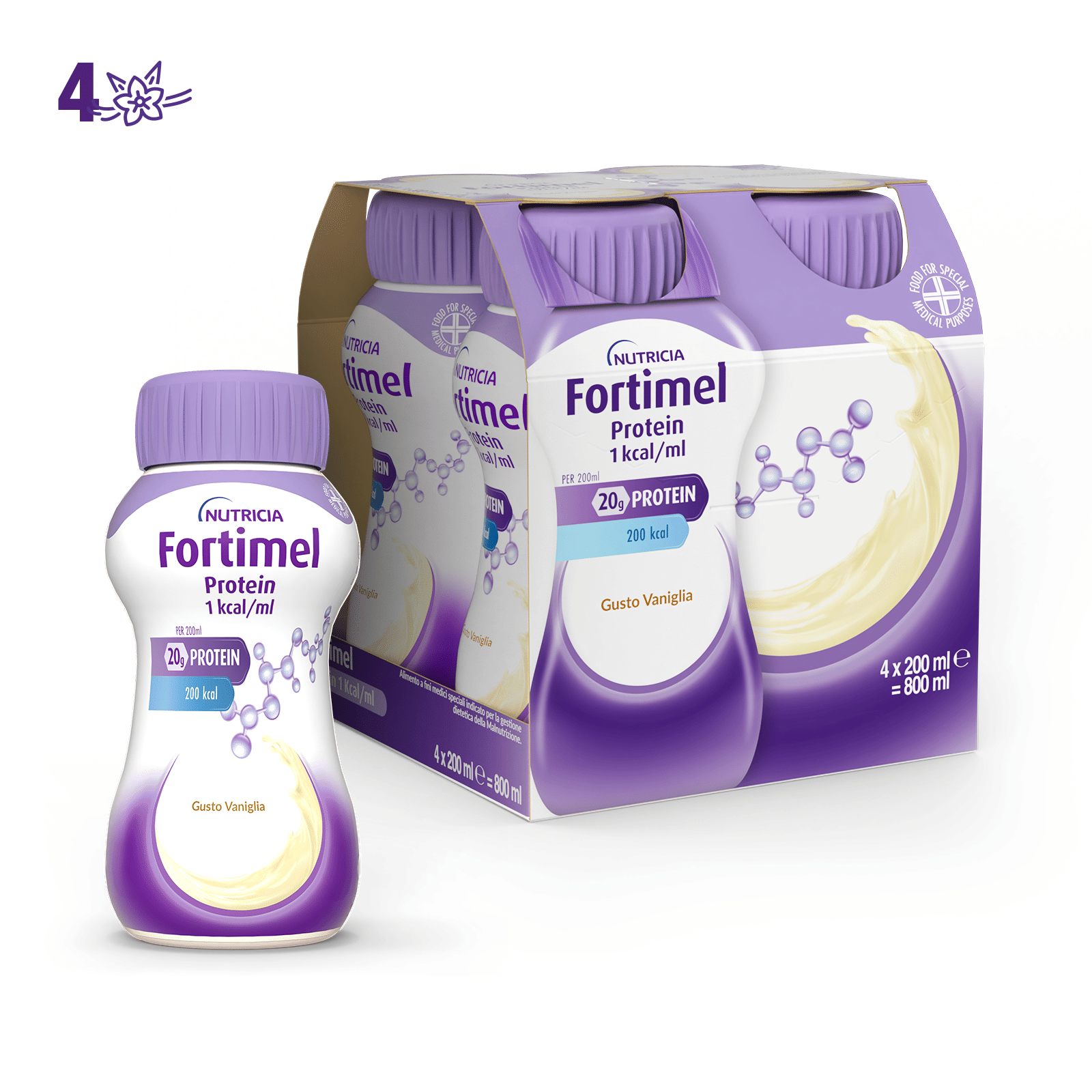 FORTIMEL VANIGLIA 200 ML 4 PEZZI