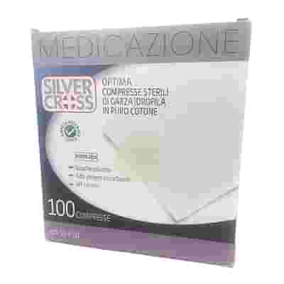 GARZA SILVERCROSS COTONE 10X10CM 100 PEZZI