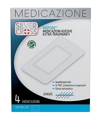 Silvercross Airpore Medicazione 10 X15 Cm 4 Pezzi