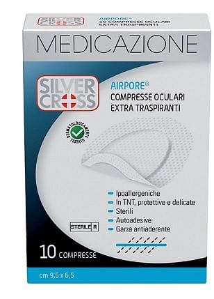 Silvercross Airpore Medicazione Oculare 10 Pezzi