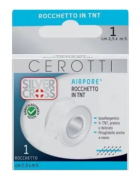 CEROTTO IN ROCCHETTO SILVER CROSS AIRPORE 2,5X500 CM 1 PEZZO CEROTTO IN ROCCHETTO SILVER CROSS AIRPORE 2,5X500 CM 1 PEZZO
