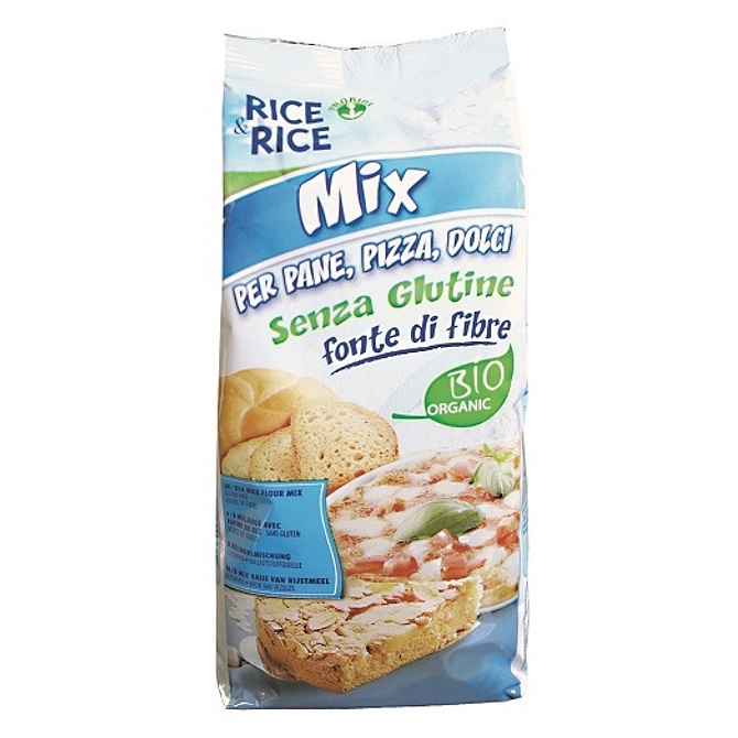 Rice&Rice Mix Per Pane/Pizza/Dolci 500 G Senza Lievito