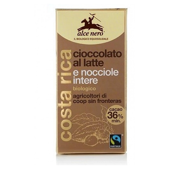 Tavoletta Cioccolato Latte/Nocciole Bio Fairtrade 100 G