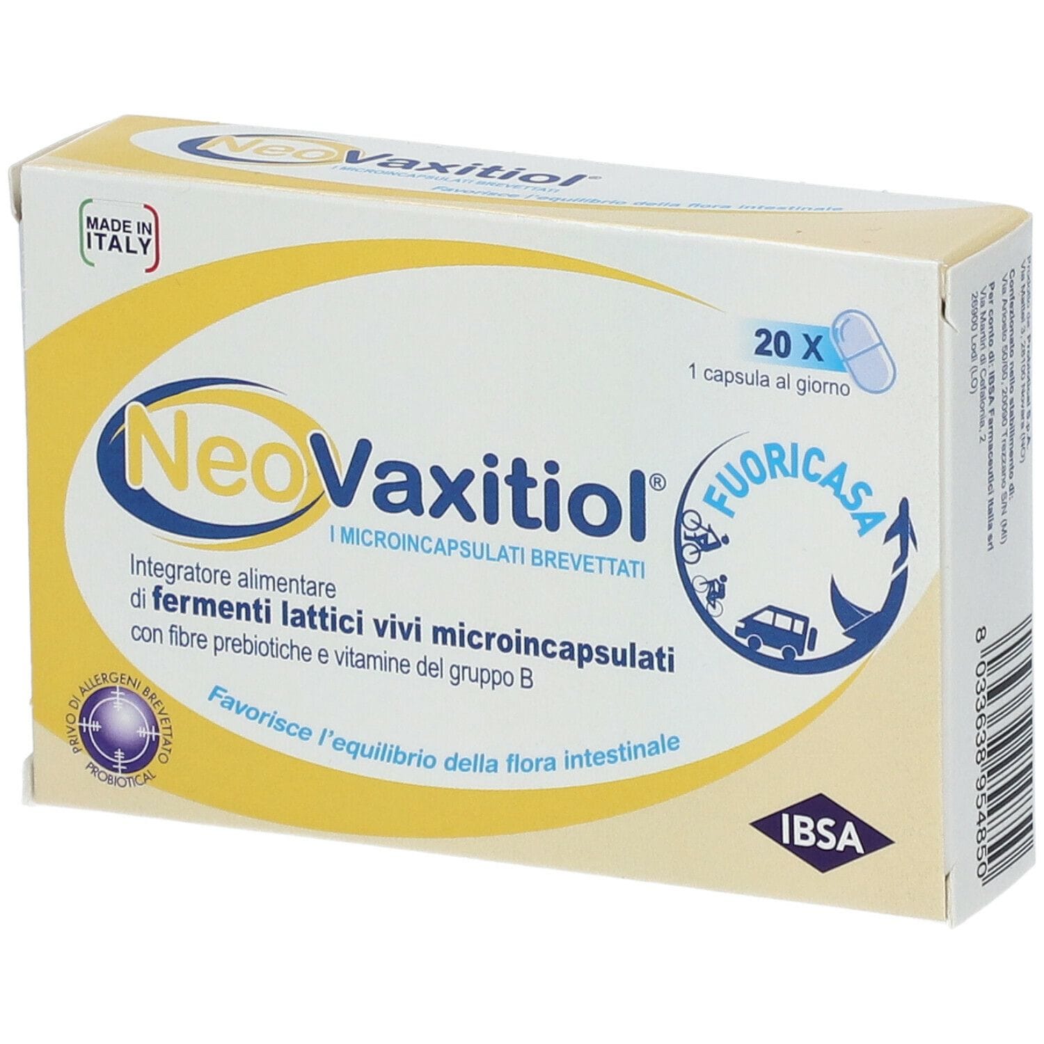 Integratore Neovaxitiol fermenti lattici, 20 capsule