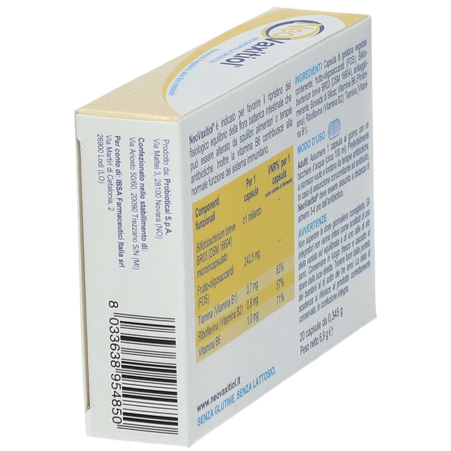Integratore Neovaxitiol fermenti lattici, 20 capsule