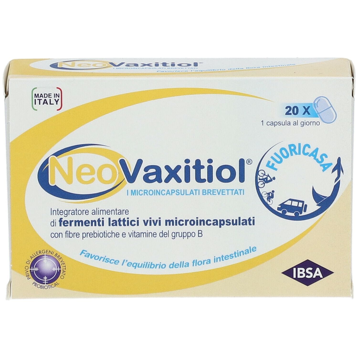 Integratore Neovaxitiol fermenti lattici, 20 capsule