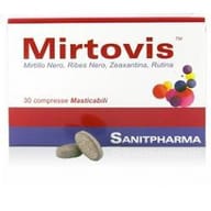Integratore Mirtovis per la vista, 30 compresse masticabili
