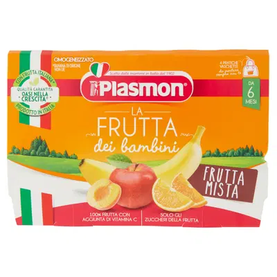 PLASMON SAPORI DI NATURA OMOGENEIZZATO FRUTTA MISTA 100 G X 4 PEZZI PLASMON SAPORI DI NATURA OMOGENEIZZATO FRUTTA MISTA 100 G X 4 PEZZI
