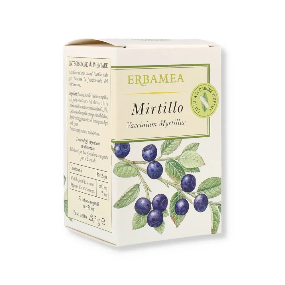 Integratore di Mirtillo per il microcircolo, 50 capsule