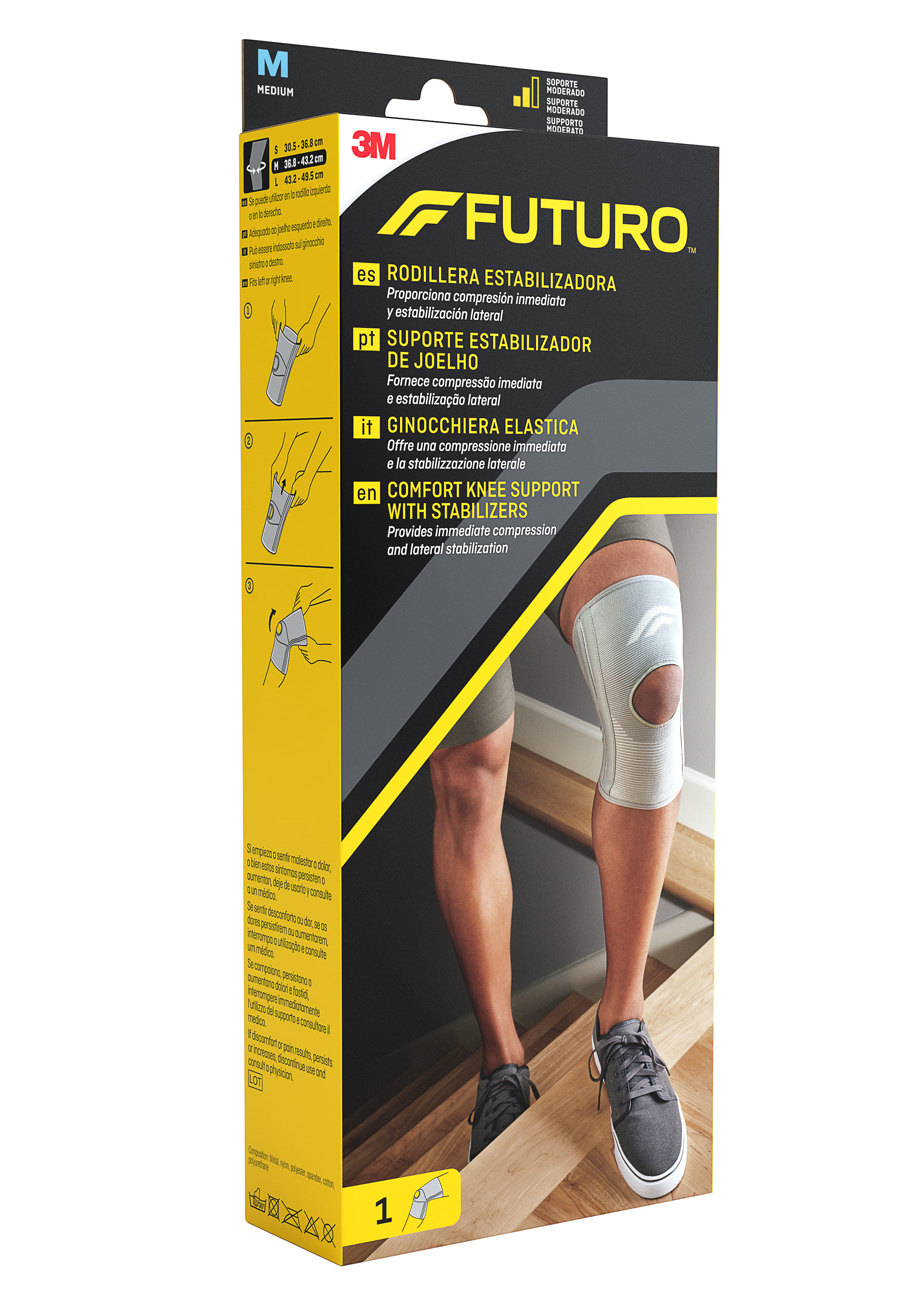 Ginocchiera elastica Futuro taglia Medium, supporto moderato