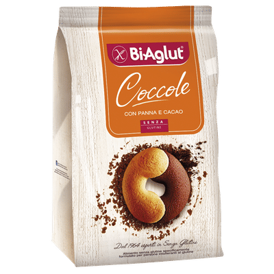 Biscotti senza glutine Biaglut Coccole panna e cacao 200g
