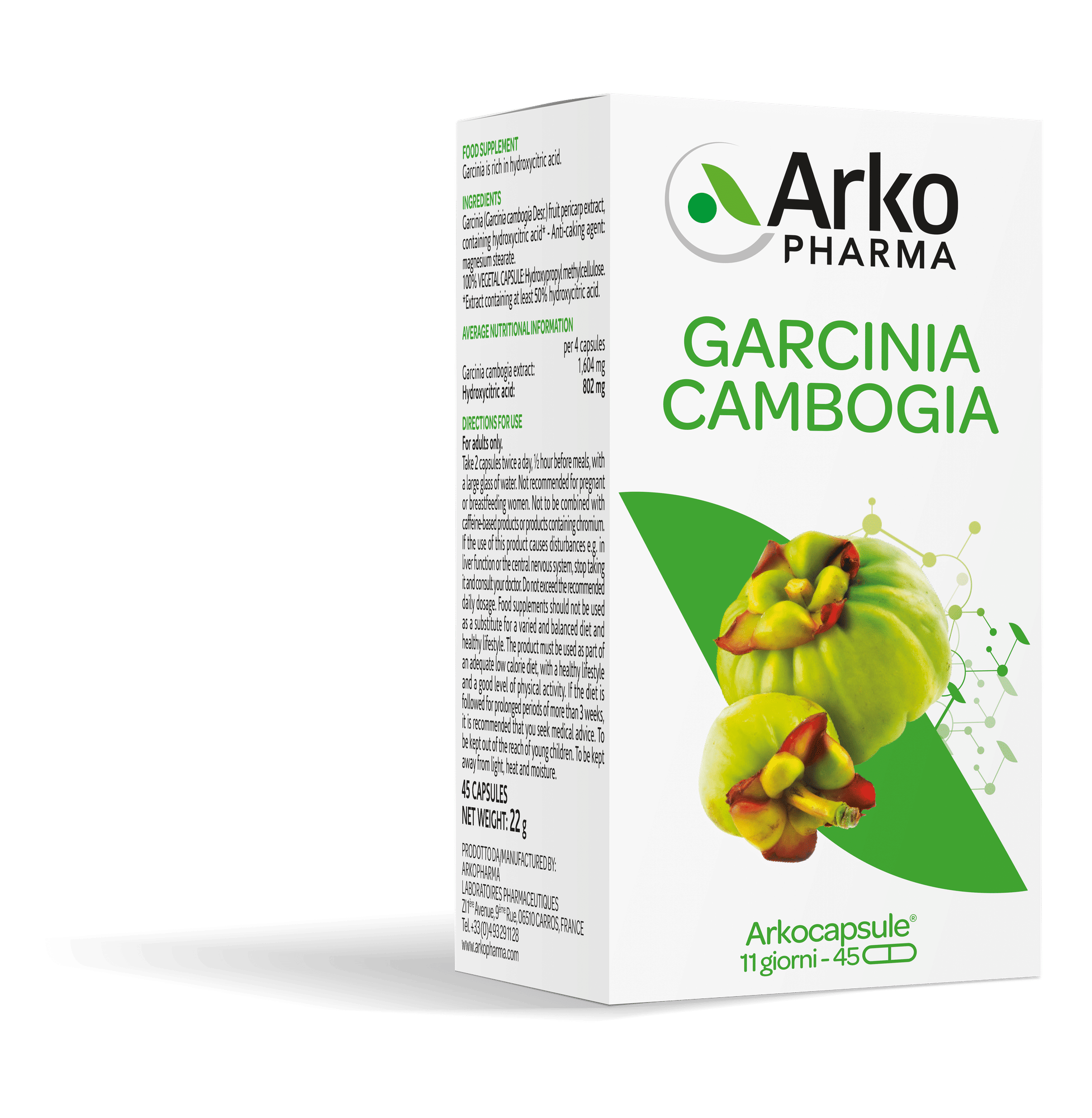 Arkopharma Arkocapsule Garcinia Cambogia Integratore Alimentare 45 Capsule-image