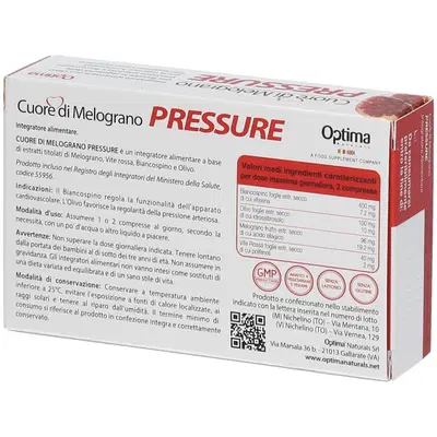 CUORE DI MELOGRANO PRESSURE 30 COMPRESSE 1 G CUORE DI MELOGRANO PRESSURE 30 COMPRESSE 1 G