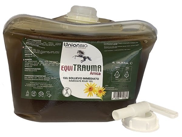 Gel Equitrauma Arnica per muscoli e tendini cavalli 4L