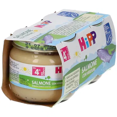 HIPP OMOGENEIZZATO SALMONE CON VERDURE 2X80 G HIPP OMOGENEIZZATO SALMONE CON VERDURE 2X80 G