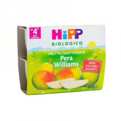 Purea HiPP BIO Pera Williams per bambini, 4 vasetti x 100g
