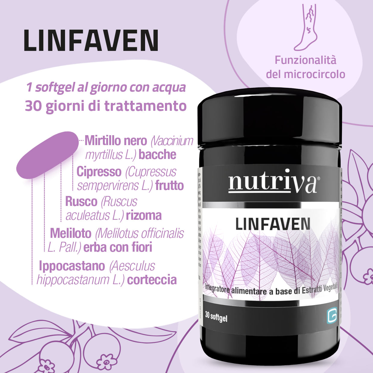 NUTRIVA LINFAVEN 30 CAPSULE SOFTGEL