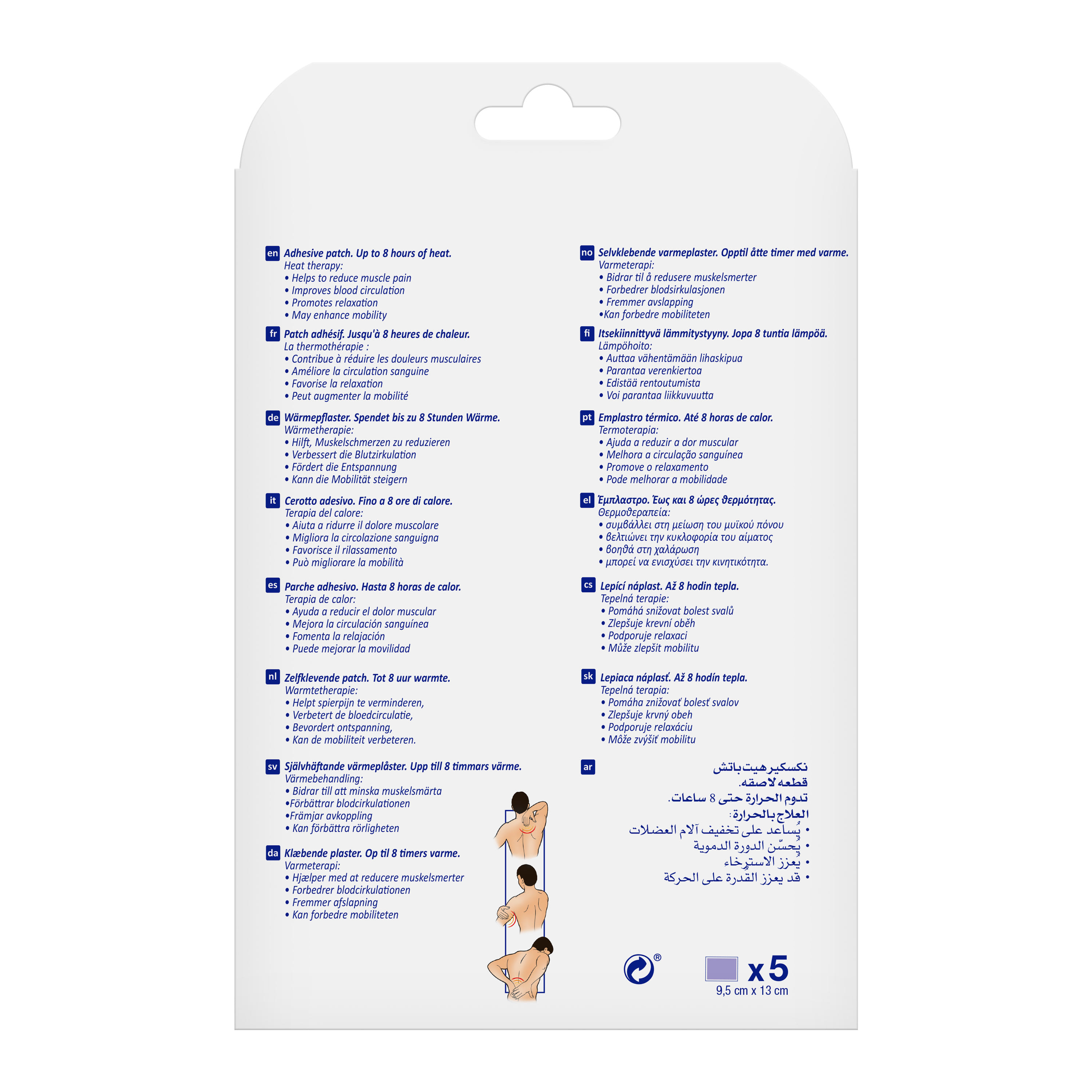 Cerotti riscaldanti Nexcare Heat Patch per muscoli, 5 pezzi