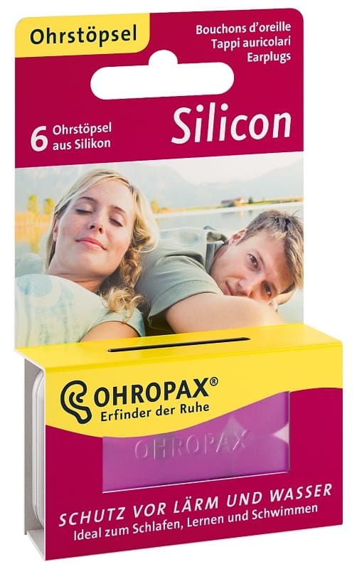 Tappi auricolari Ohropax in silicone, 6 pezzi