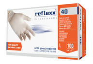 REFLEXX 40 GUANTO IN LATTICE MONOUSO CON POLVERE NON STERILE L 100 PEZZI