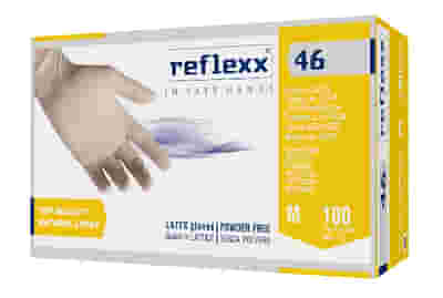 REFLEXX 46 GUANTO IN LATTICE SENZA POLVERE MONOUSO NON STERILE M 100 PEZZI