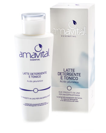 Latte detergente e tonico Amavital con aloe vera, 150ml