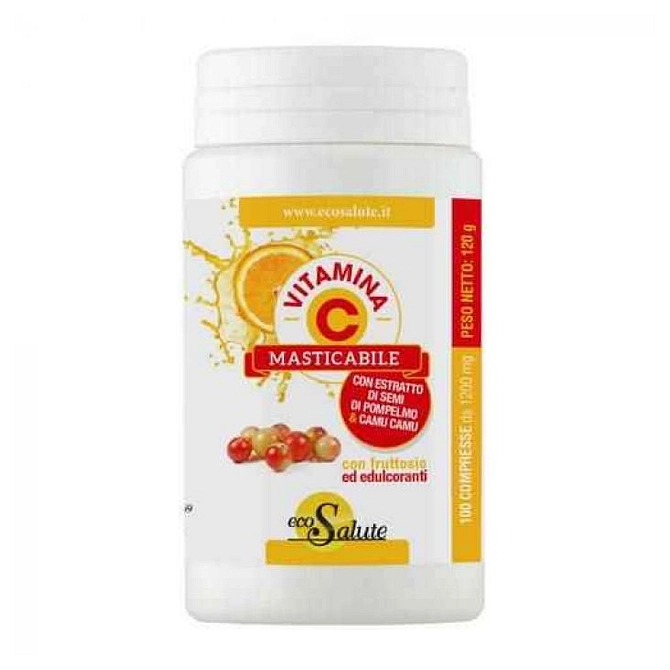 Vitamina C Masticabile Con Estratto Di Semi Di Pompelmo + Camu Camu 100 Compresse Barattolo 120 G