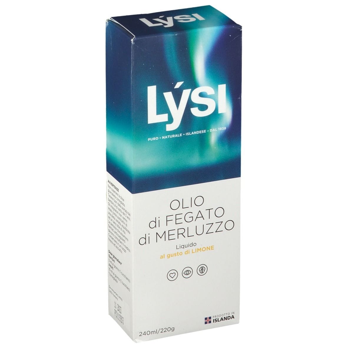 Integratore Lysi Olio di Fegato di Merluzzo al Limone 240ml