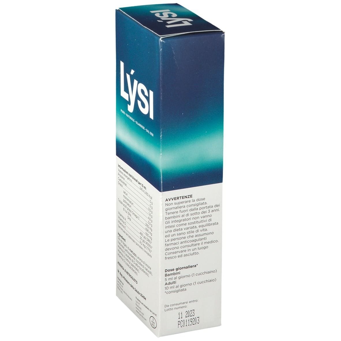 Integratore Lysi Olio di Fegato di Merluzzo al Limone 240ml