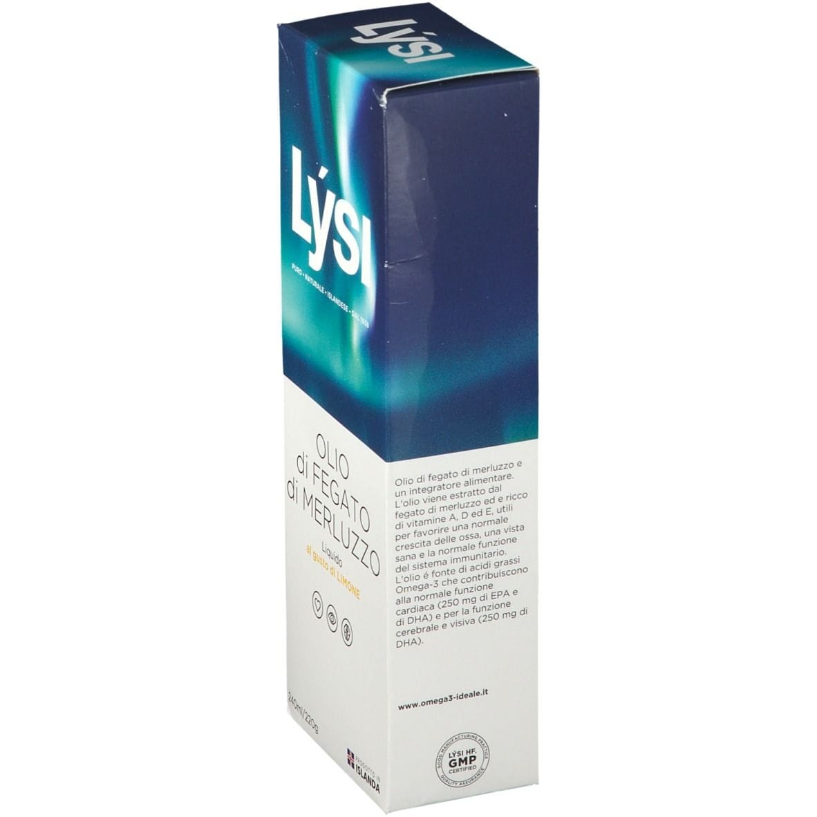 Integratore Lysi Olio di Fegato di Merluzzo al Limone 240ml