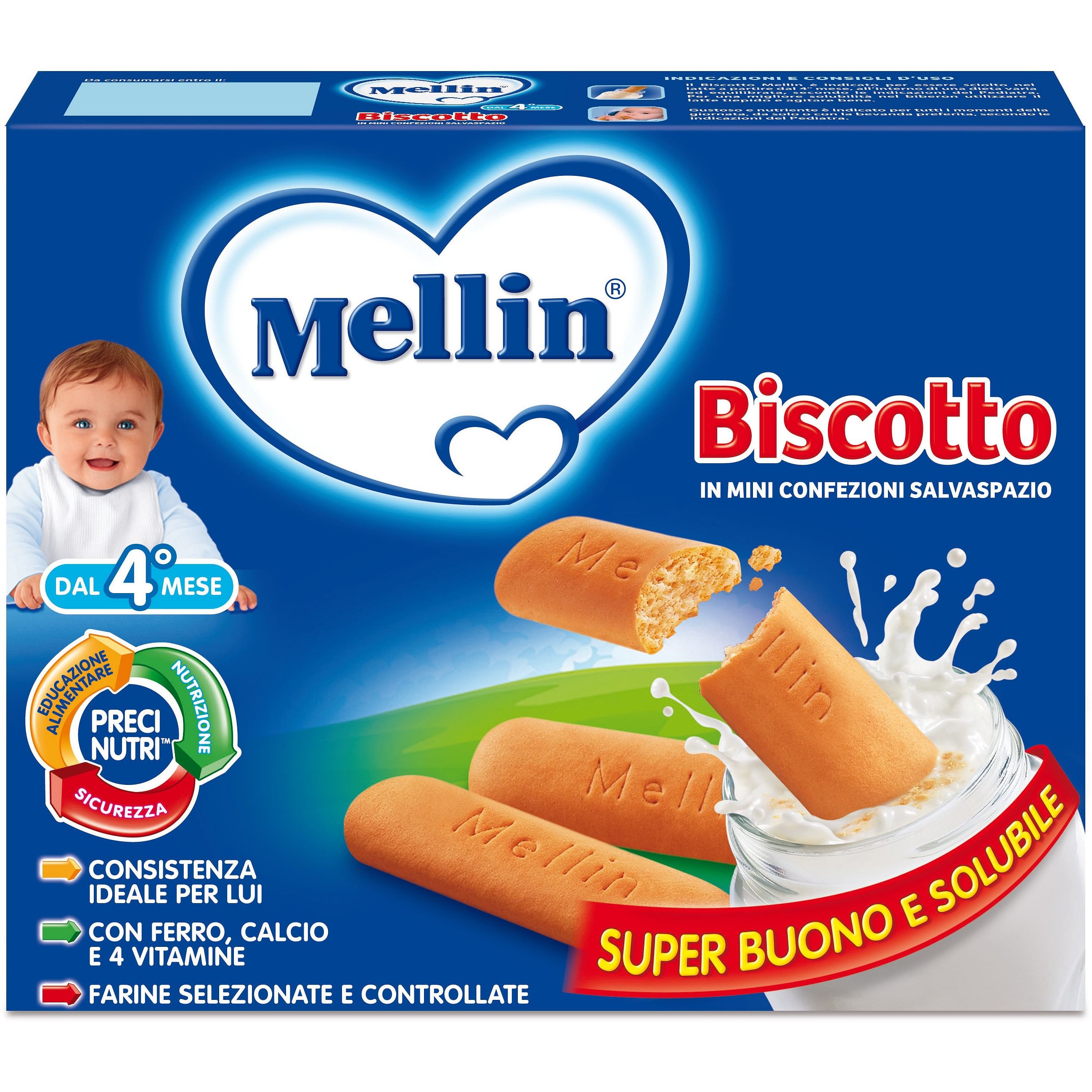 Mellin Biscotto 360 G 12 Pezzi