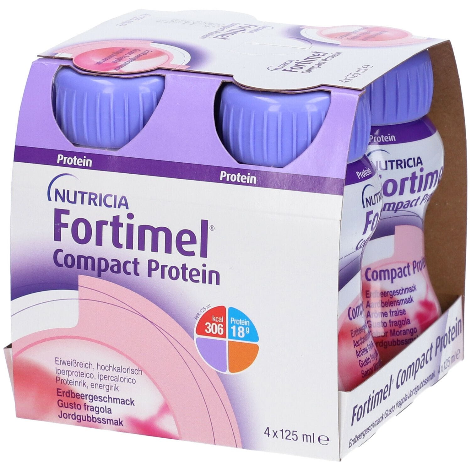 FORTIMEL COMPACT PROTEIN FRAGOLA 4 BOTTIGLIE 125 ML