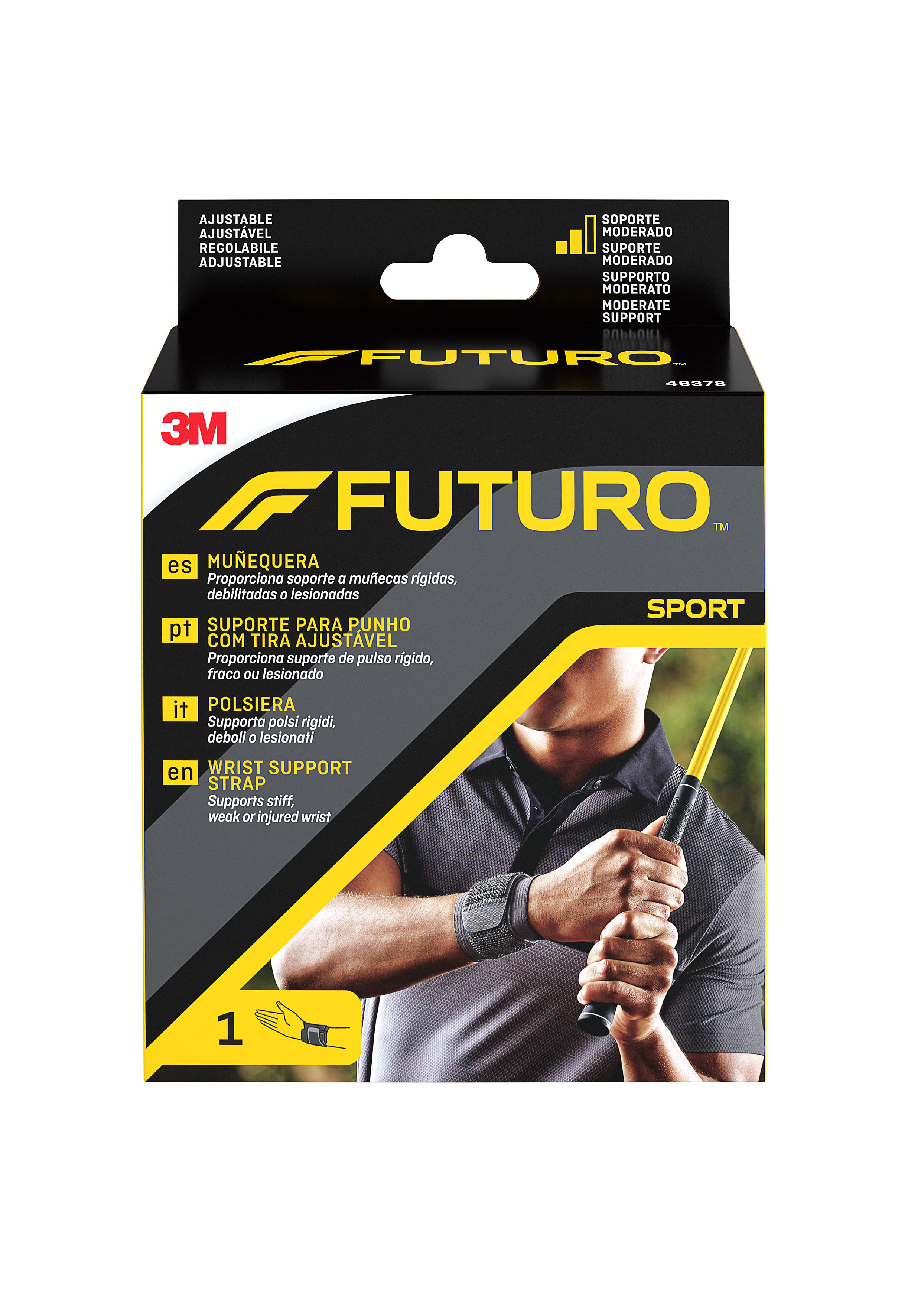 Polsino Elastico Universale Futuro Sport Nero