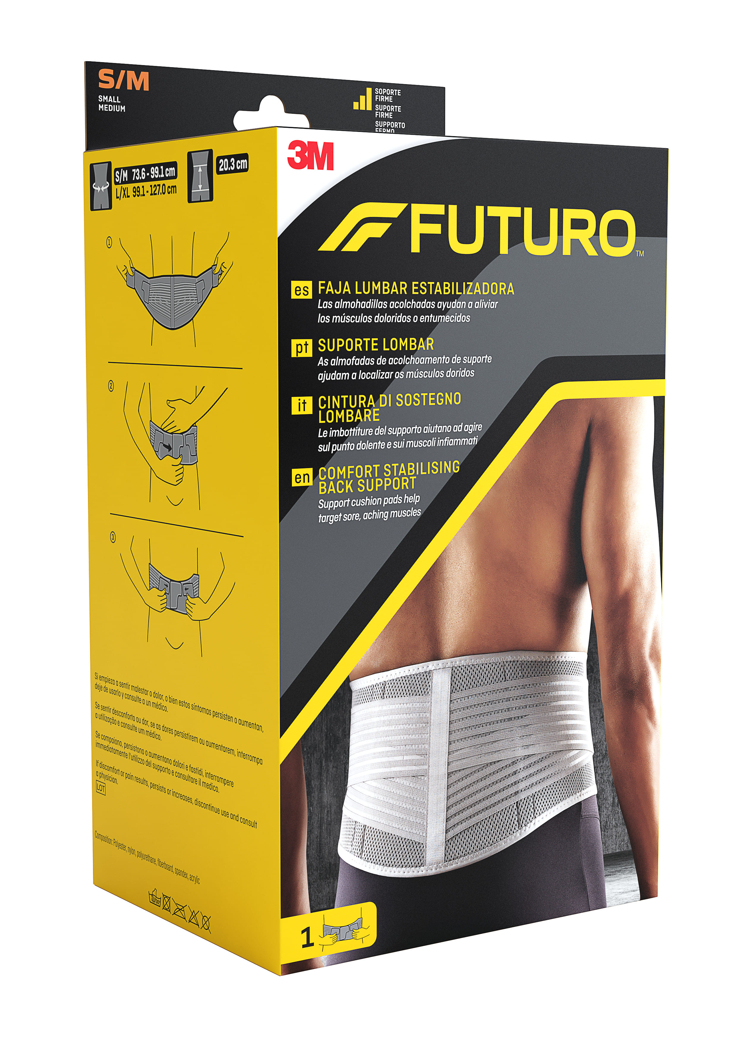 Cintura di sostegno lombare Futuro taglia S/M