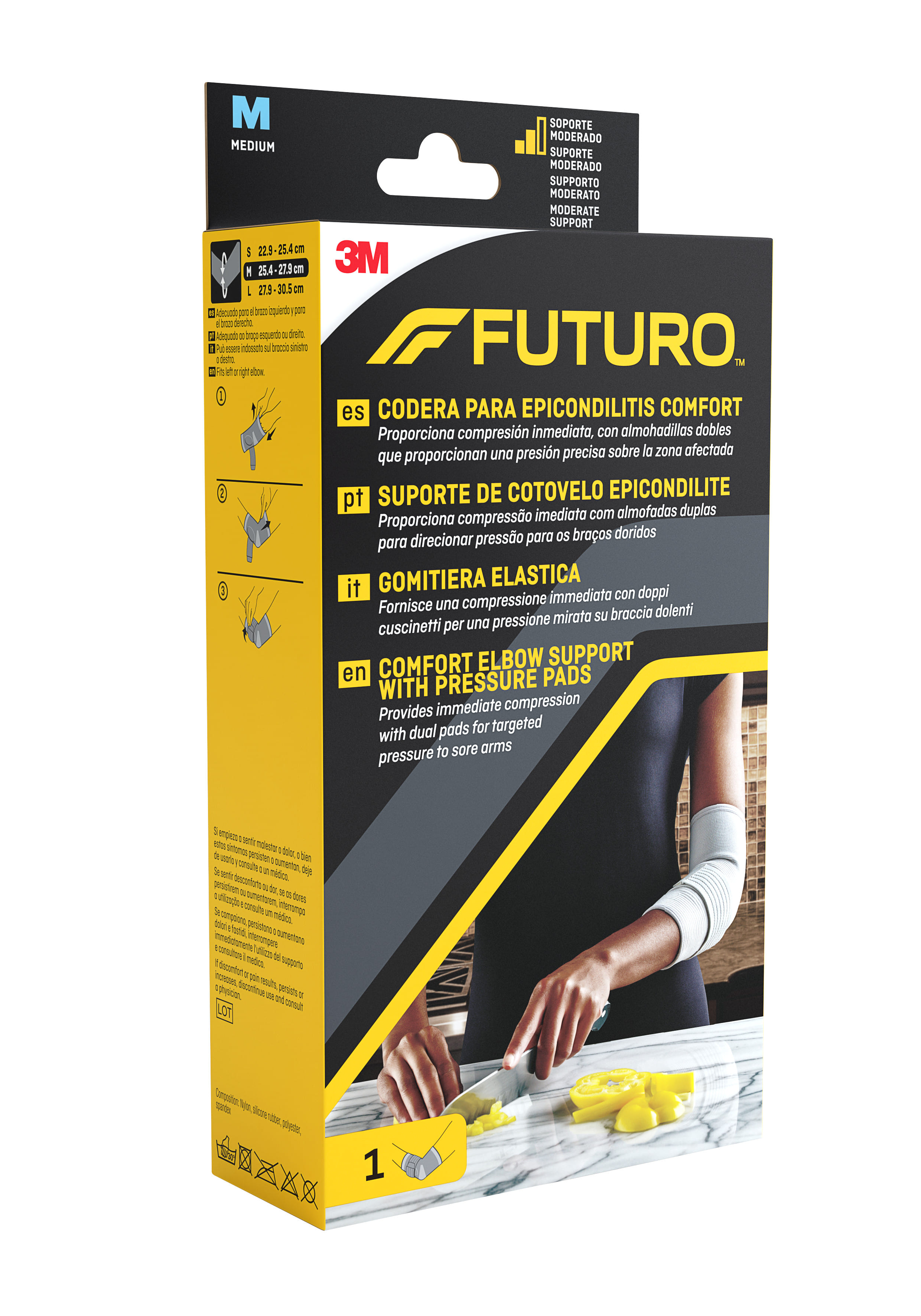 Gomitiera Elastica Futuro Medium con doppi cuscinetti