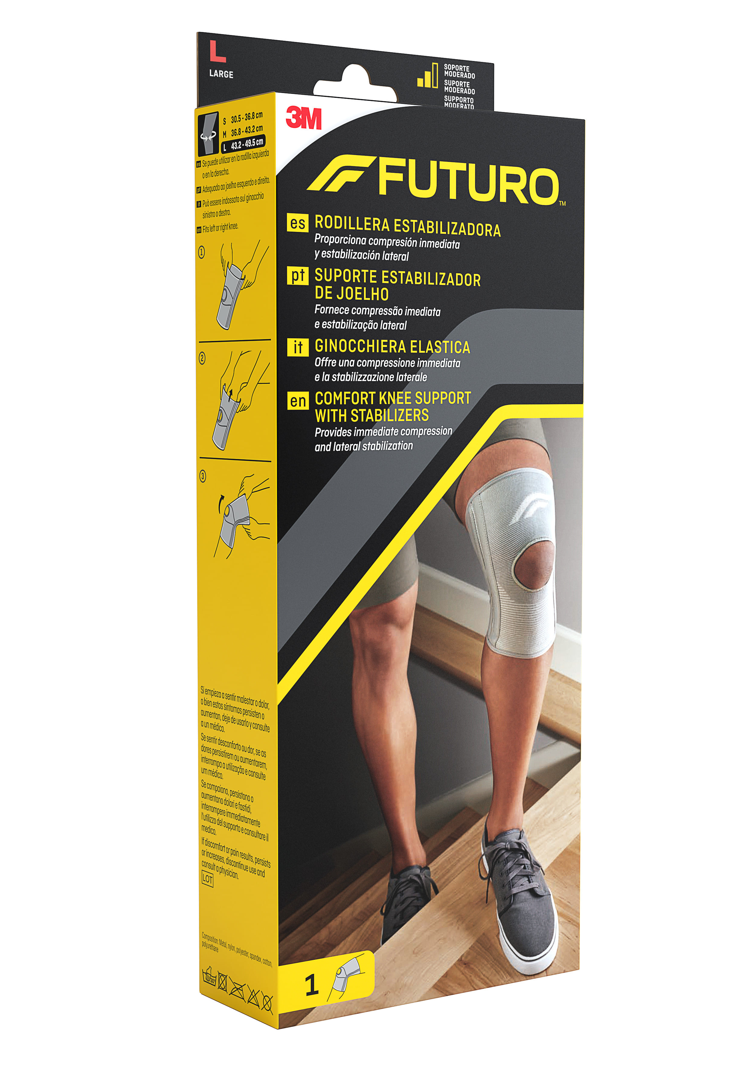 Ginocchiera Elastica Futuro Large per ginocchio debole
