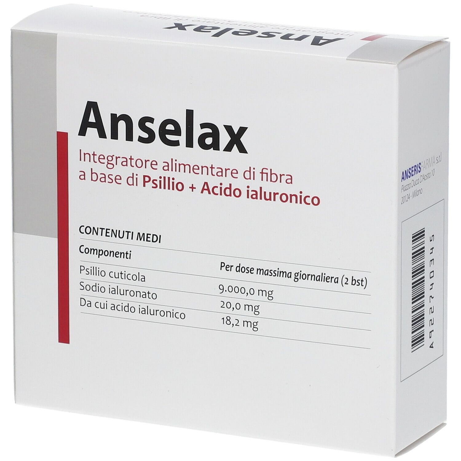 Integratore Anselax per l'intestino, 14 bustine