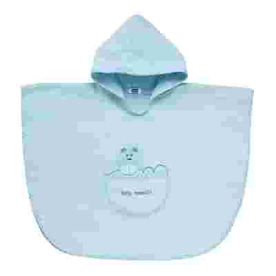 CH PONCHO AZZURRO TOPO 12M+