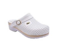 Zoccolo Scholl Clog Supercomfort Unisex Bianco, taglia 41
