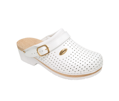 Zoccolo Scholl Clog Supercomfort Unisex Bianco, taglia 43